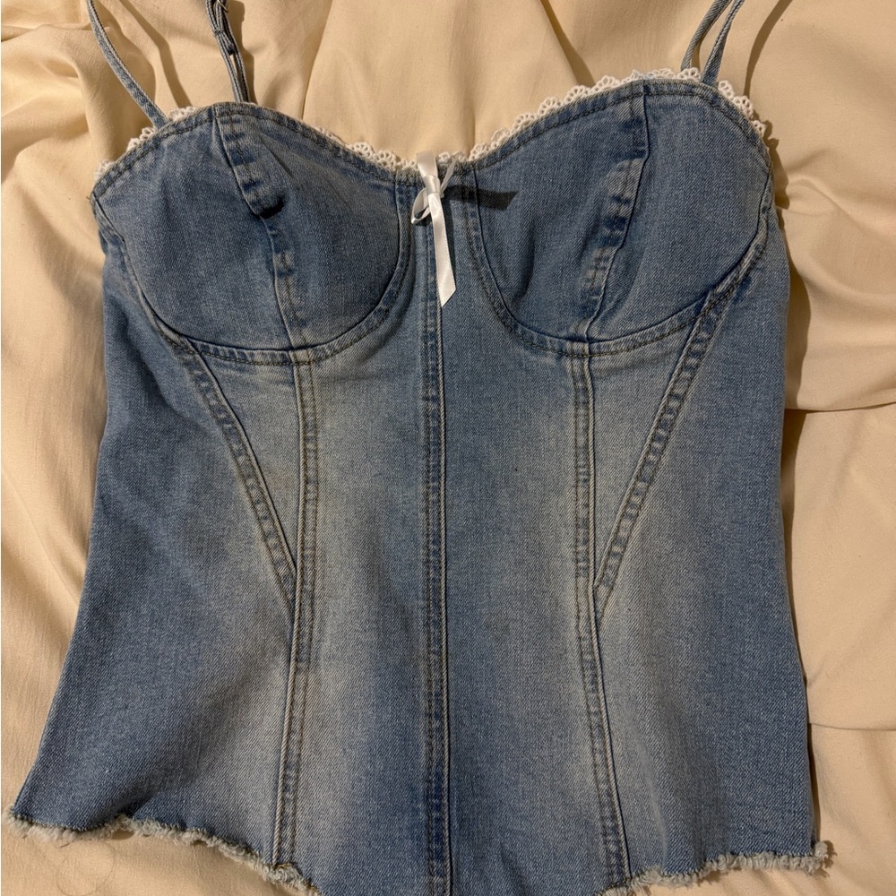Fashion nova Denim Corset Top